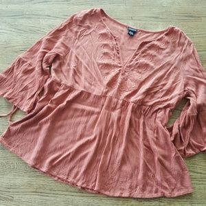 Torrid 2x Boho Orange Blouse